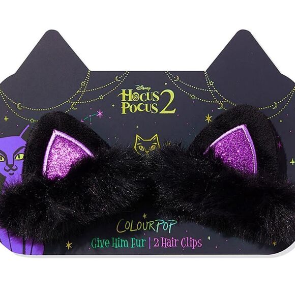 Colourpop Hocus Pocus 2 Black Cat Ear Hair Clips - Picture 1 of 4